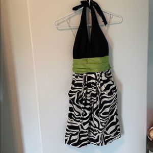 Halter dress with pockets